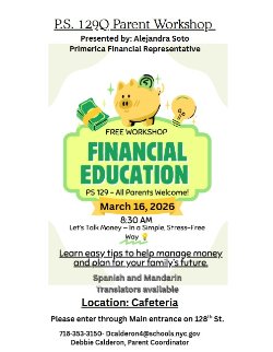 Financial Literacy Parent Workshop